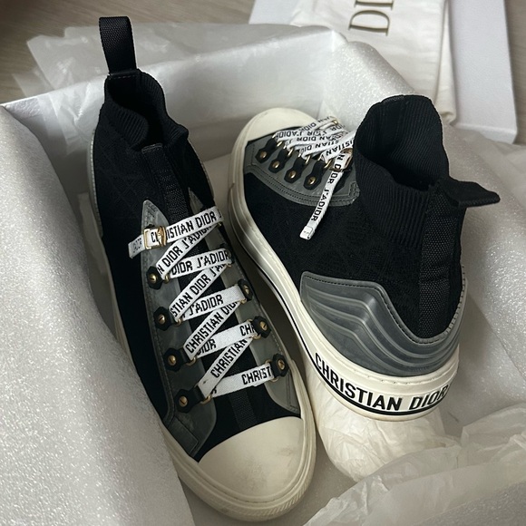 Christian Dior Walk N Dior Technical Knit High Top Sneakers 
SIZE 38.5/ US W 8 - Picture 3 of 8